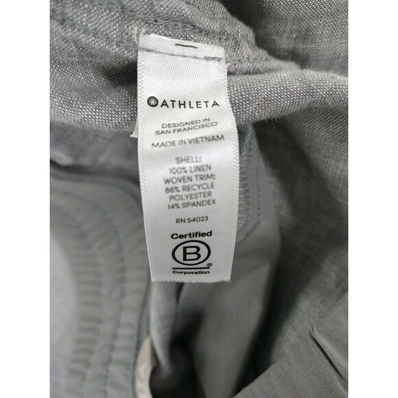 Athleta Cabo Linen Jogger Women's 10 Gray Lightweight 405720-06 - Picture 7 of 9